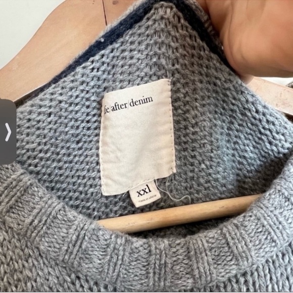 life/after/denim Multi Gray Wool CrewNeck Sweater - Picture 2 of 4